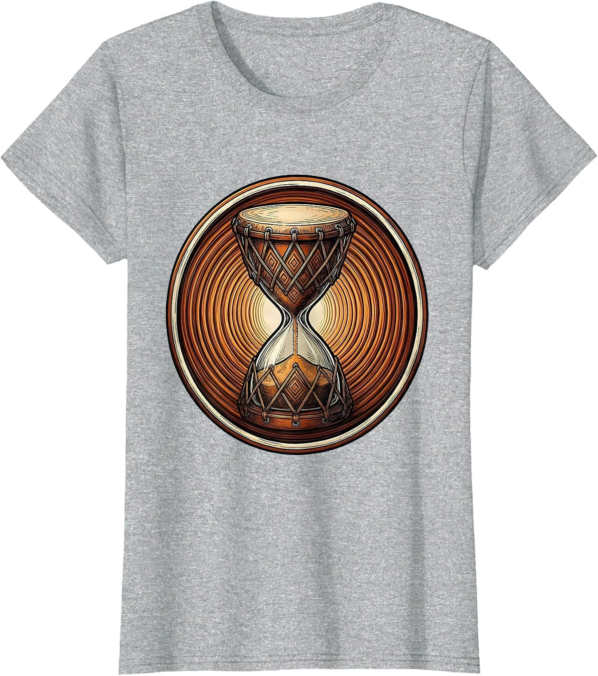Speech Therapy Talking Drum Sound Ripple Illustration T-Shirt - Heather Grey