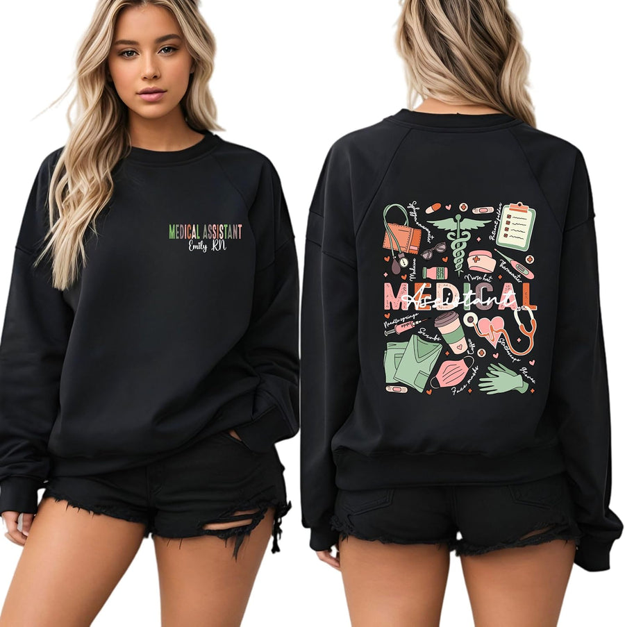 MA Nurse Sweatshirt, Medical Assistant Nurse Shirt, Nurse Appreciation Gift, Medical Assistant Crewneck Sweater, MA Nurse