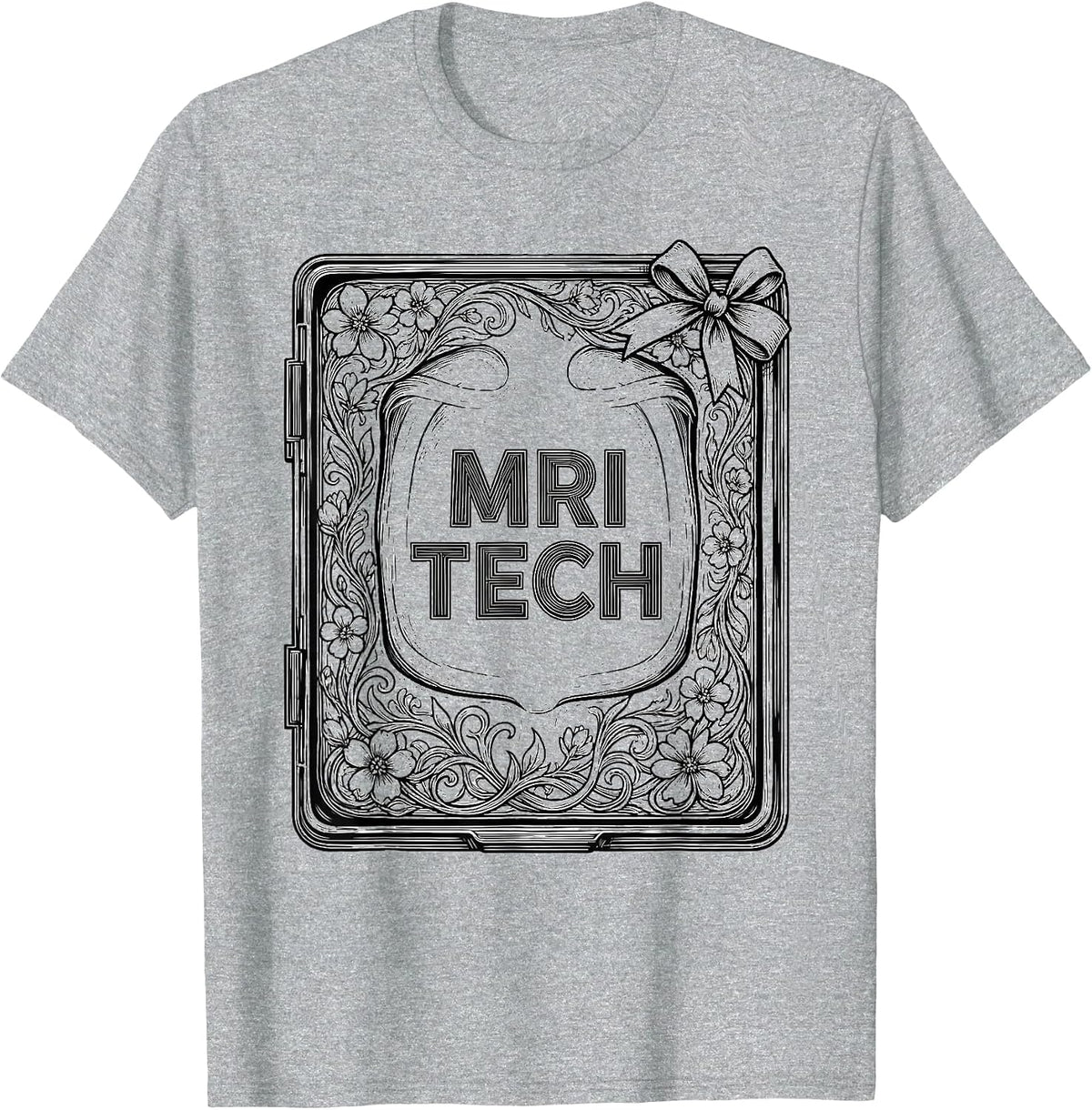 Men's MRI TECH Cute Radiology Tech Coquette Playful Pride T-Shirt - Heather Grey