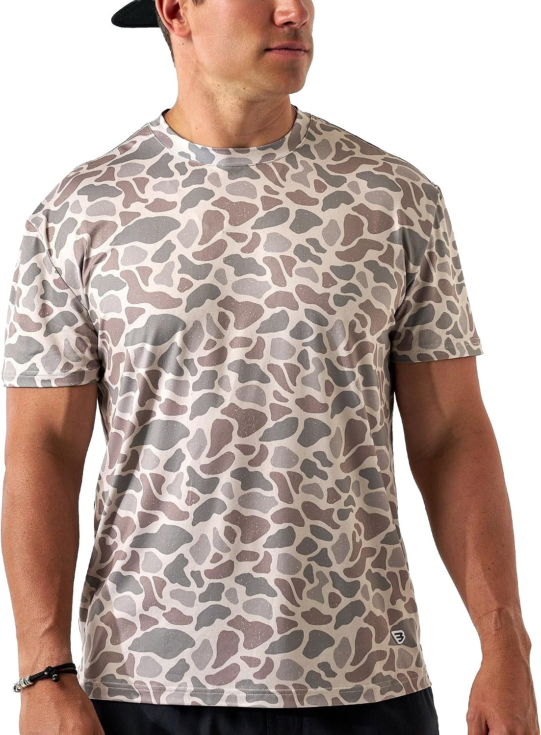 Burlebo Go to Tee – Men’s Lightweight Performance Shirt with UPF 50 Sun Protection - Classic Deer Camo