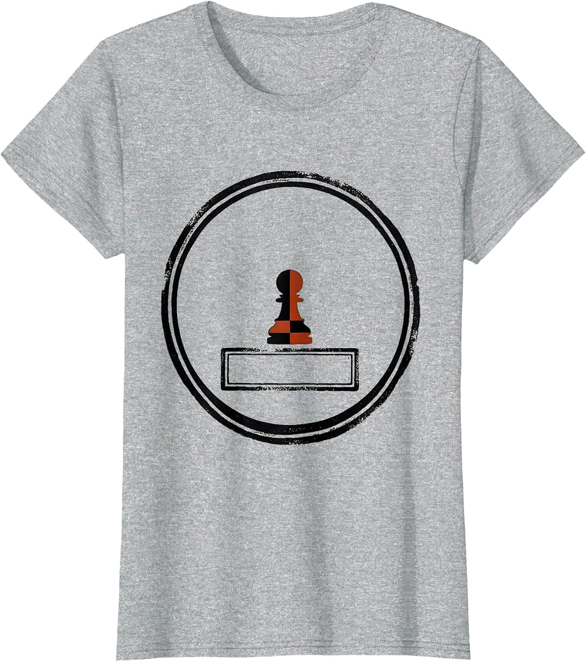 Women's Pawn Badge Chess Player Humor Gift T-Shirt - Heather Grey