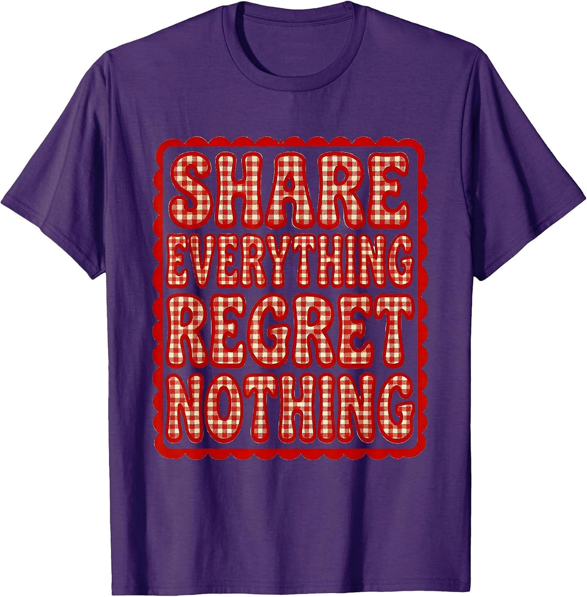 Altruismo House Share Everything Regret Nothing T-Shirt - Purple