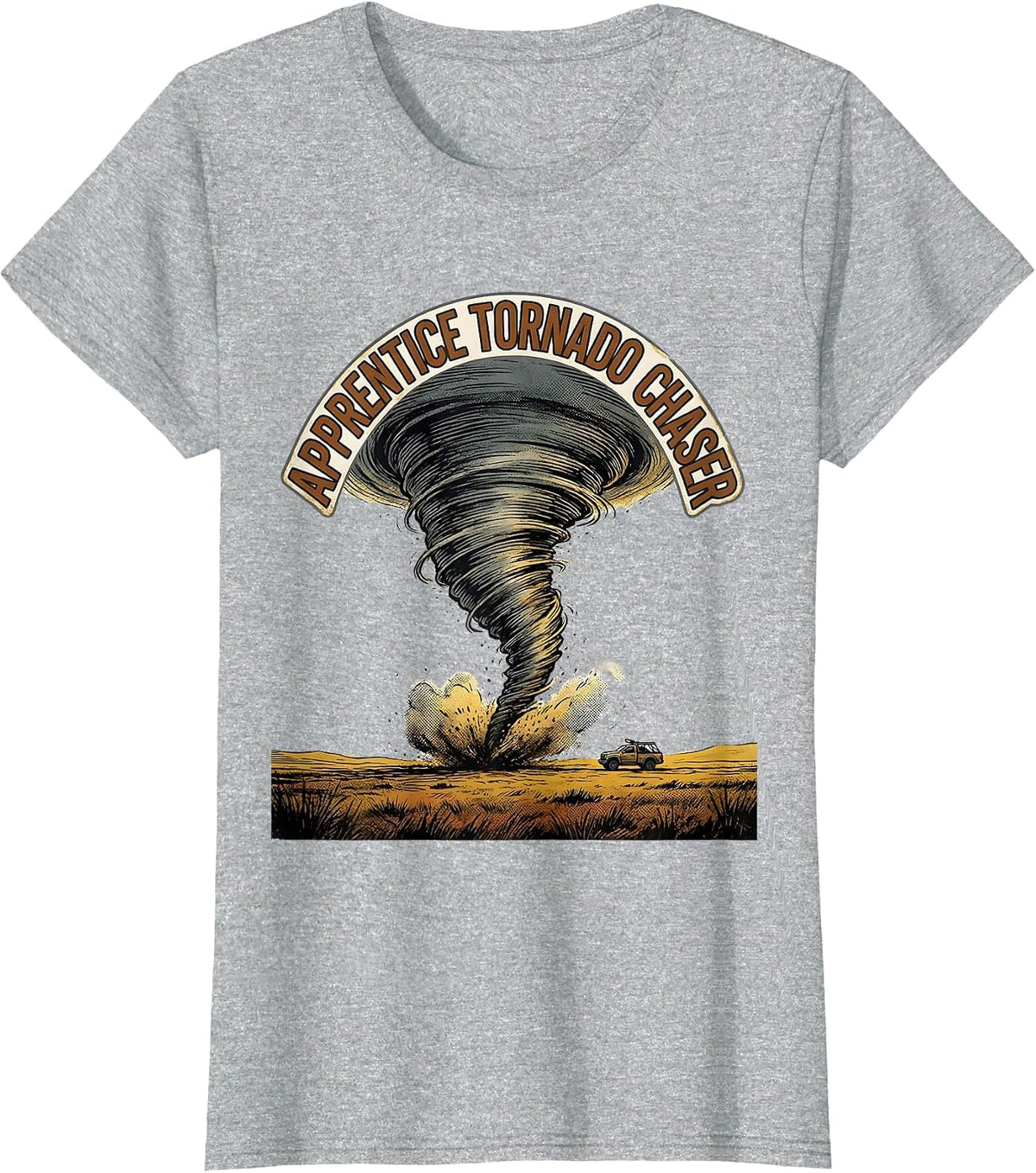 Women's Apprentice Tornado Chaser Funny Storm Chaser Meteorology T-Shirt - Heather Grey