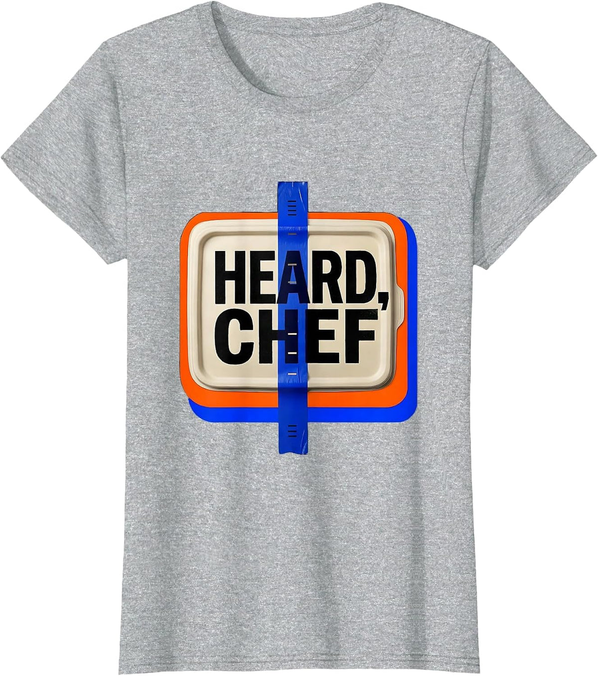 Women's Heard, Chef Funny Chef Restaurant Kitchen Staff Culinary T-Shirt - Heather Grey