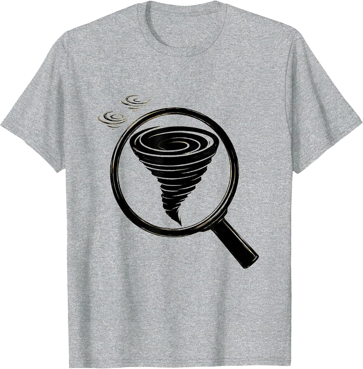 Men's Minifying Tornado Lens Storm Chaser Meteorology Humor T-Shirt - Heather Grey