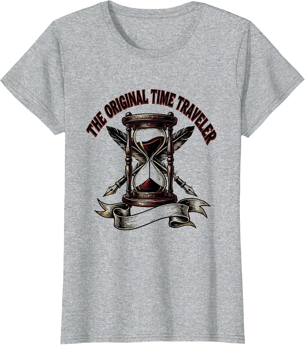 History Teacher The Original Time Traveler Design T-Shirt - Heather Grey