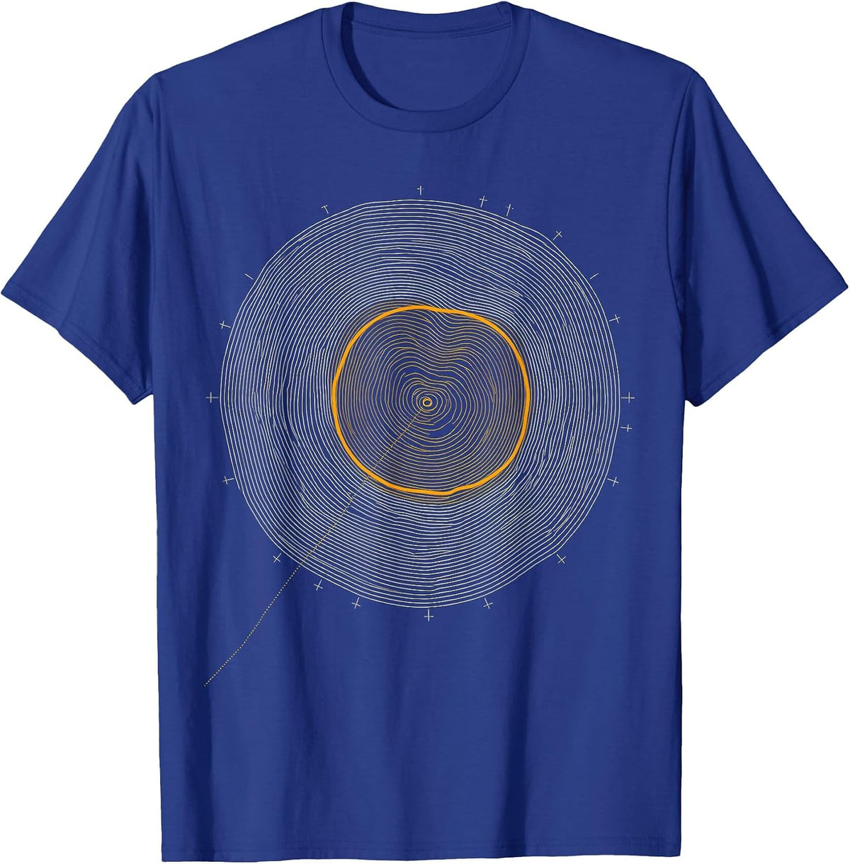 Men's Nested Contour Map Storm Chaser Meteorology Enthusiast T-Shirt - Royal Blue