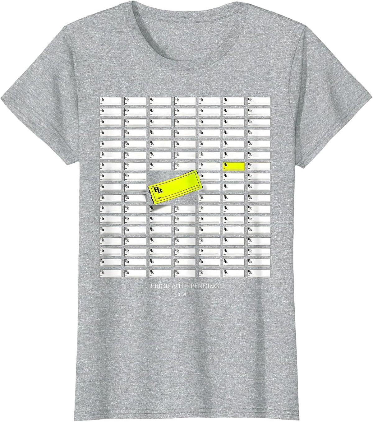 Prior Auth Pending CPhT Funny Pharmacy Technician Humor T-Shirt - Heather Grey