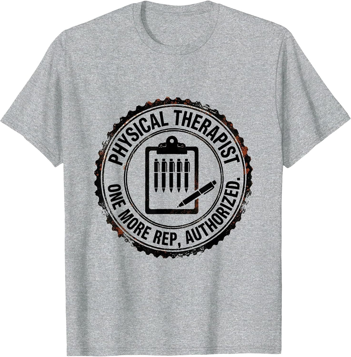 Men's Physical Therapist One More Rep Authorized PT T-Shirt - Heather Grey