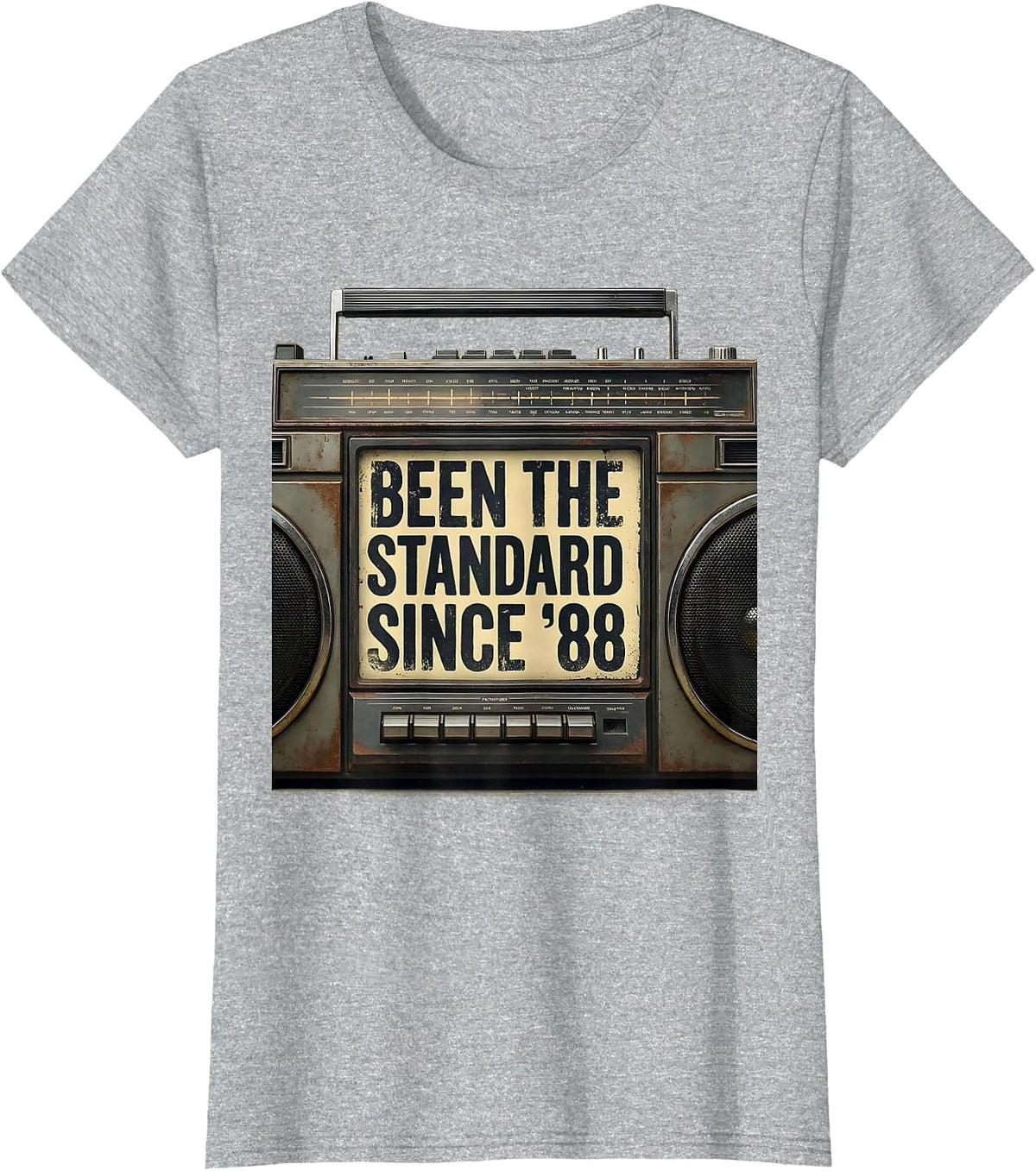 Women's Been The Standard Since 88 Vintage 90s Hip-Hop Rap Music T-Shirt - Heather Grey