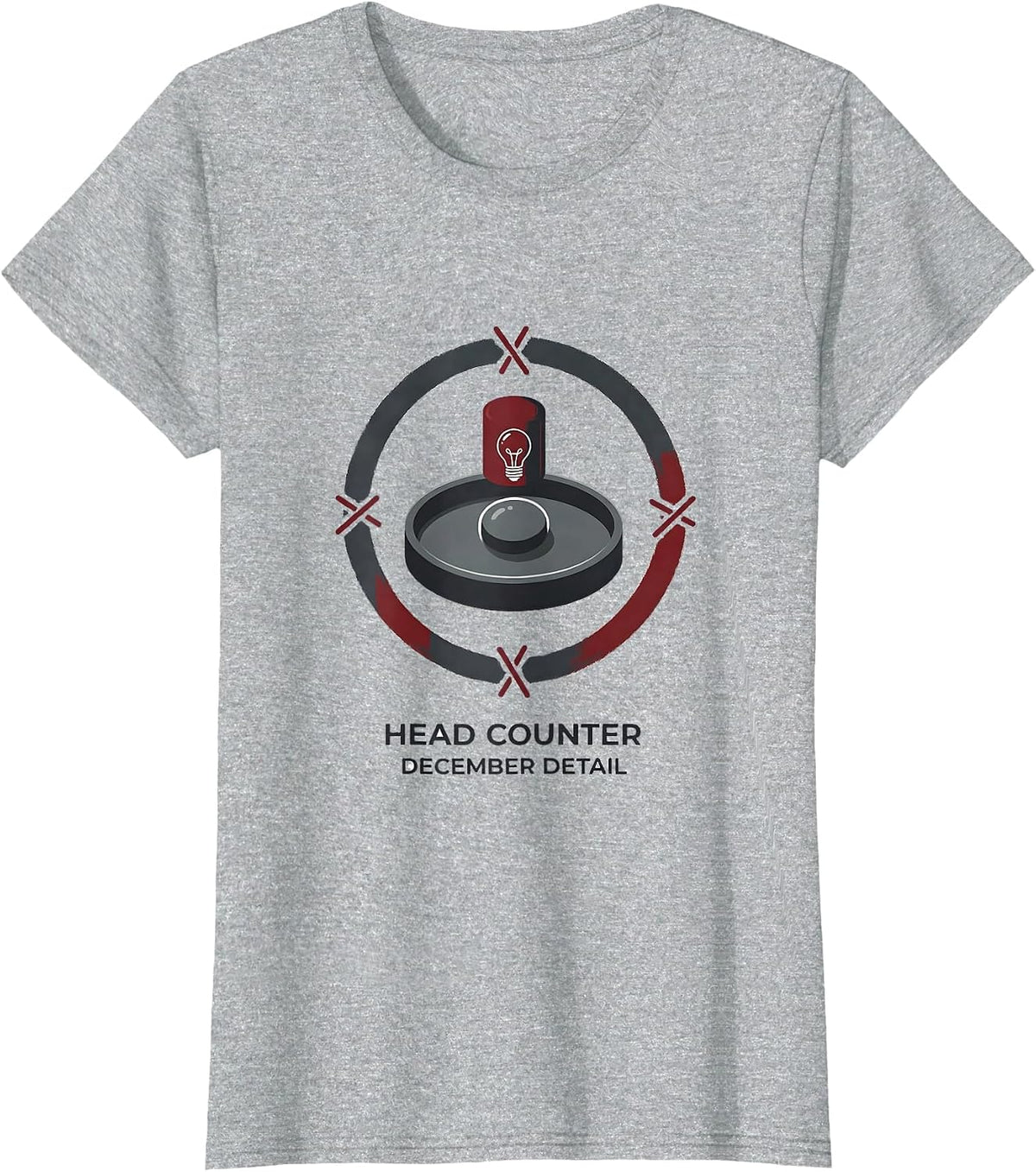 Head Counter December Detail Funny Pharmacy Squad Christmas T-Shirt - Heather Grey