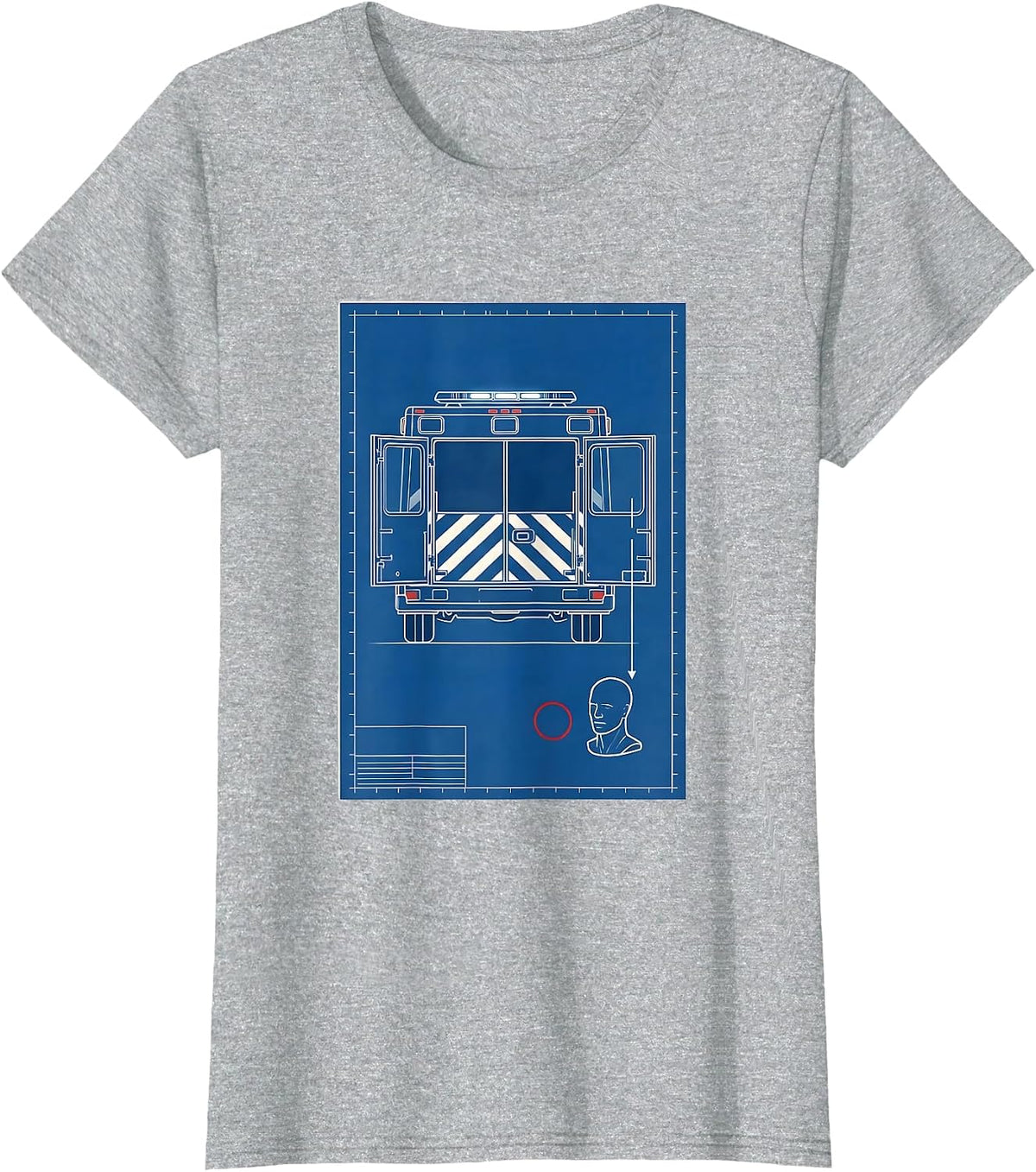 EMS Ambulance Mannequin Gag Humor Paramedic Crew T-Shirt - Heather Grey