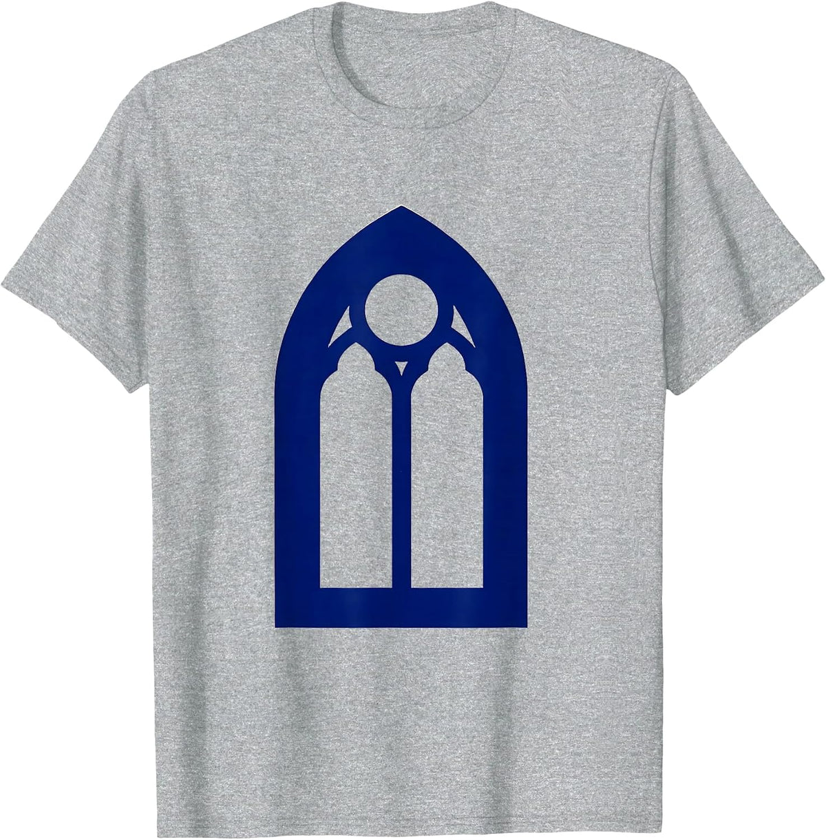 Men's Stained Glass Radiant Sun Faith Graphic Design T-Shirt - Heather Grey