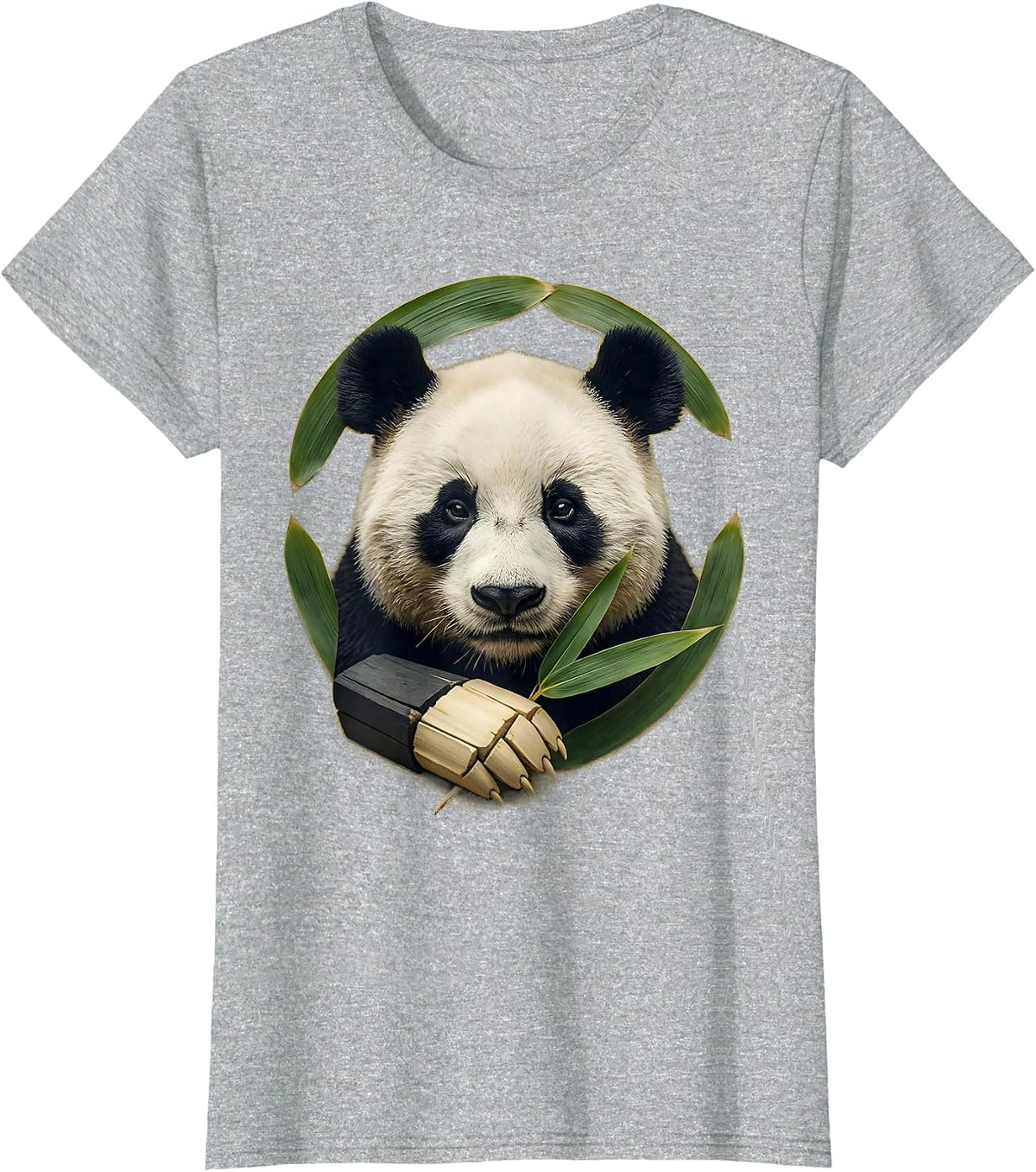 Panda Mask Midcentury Modern Animal Humor Gift T-Shirt - Heather Grey