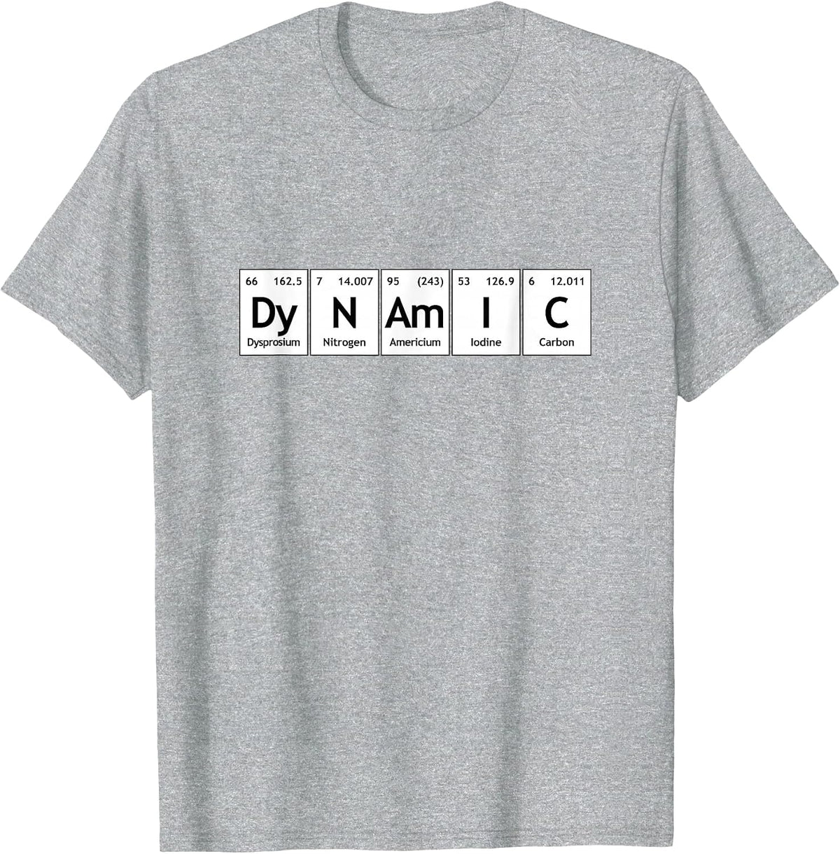 Periodic Table of Elements Chemistry Fun Words Dynamic T-Shirt - Heather Grey