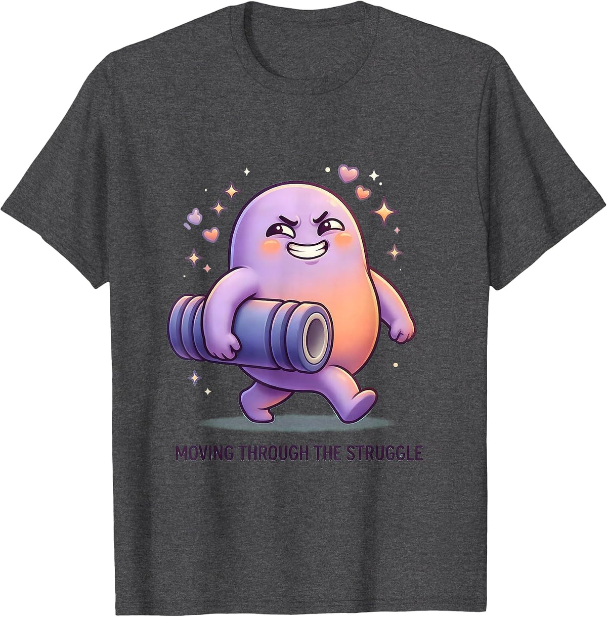 Men's Moving Through the Struggle Physical Therapy Design T-Shirt - Dark Heather Grey