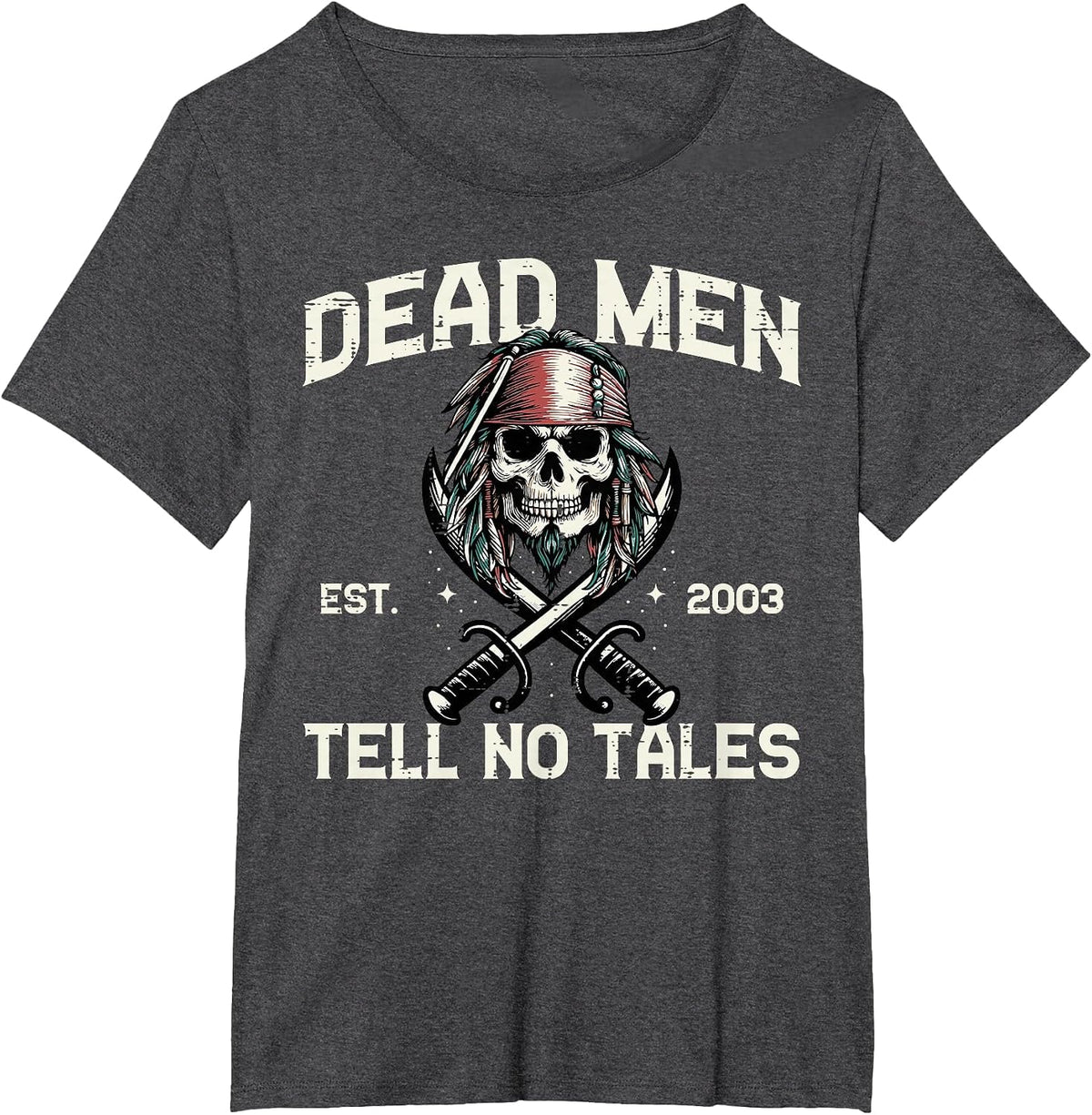 Cool Pirate Costume Men Women Kids Boys Girls Teen T-Shirt - Dark Heather Grey