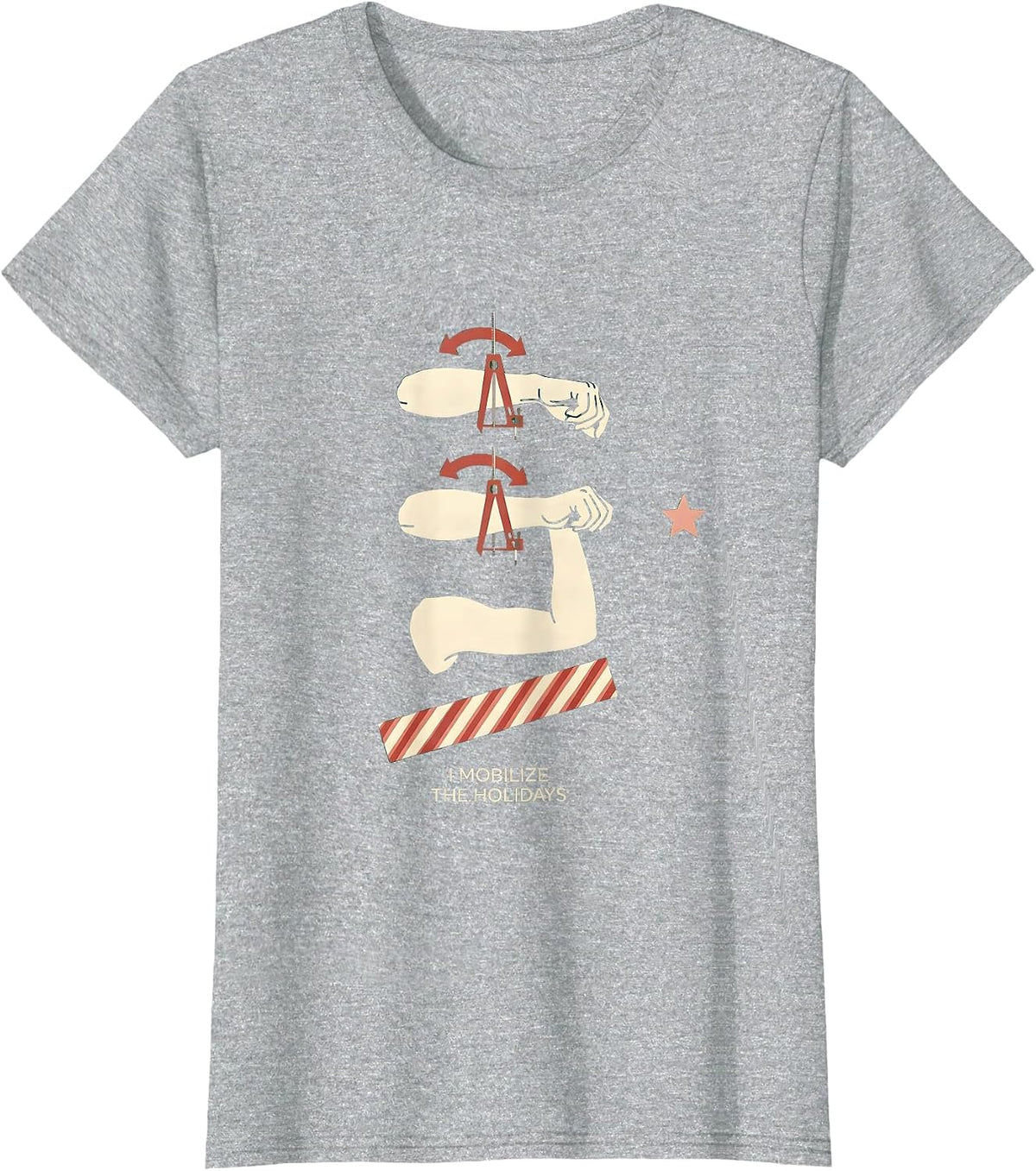 I Mobilize The Holidays Funny Physical Therapist Christmas T-Shirt - Heather Grey