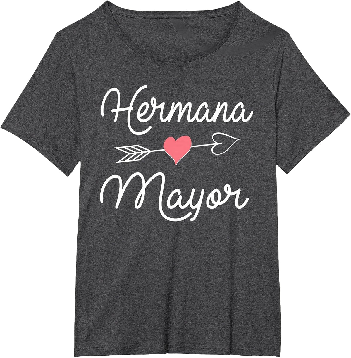Hermana Mayor Larger Sister Announcement in Spanish T-Shirt - Dark Heather Grey