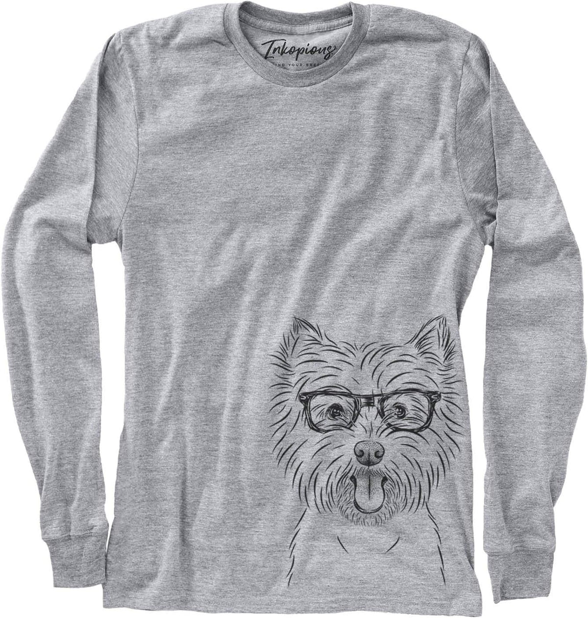 Inkopious Chic Welma the Westie West Highland Terrier Dog Triblend T-Shirt - Unisex Long Sleeve