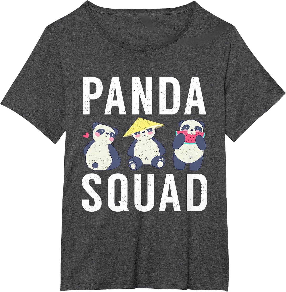 Panda Squad Panda Bear Friends T-Shirt - Dark Heather Grey