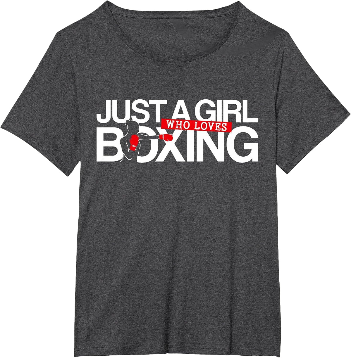 Boxing Vintage Just A Girl Who Loves Boxing T-Shirt - Dark Heather Grey