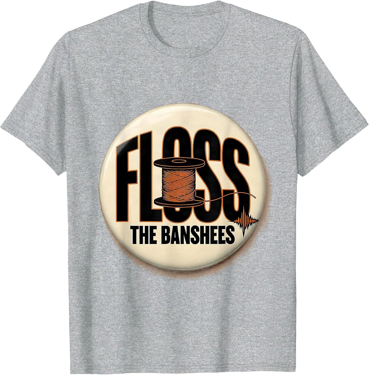 Men's Floss the Banshees Funny Dental Hygienist Halloween Costume T-Shirt - Heather Grey
