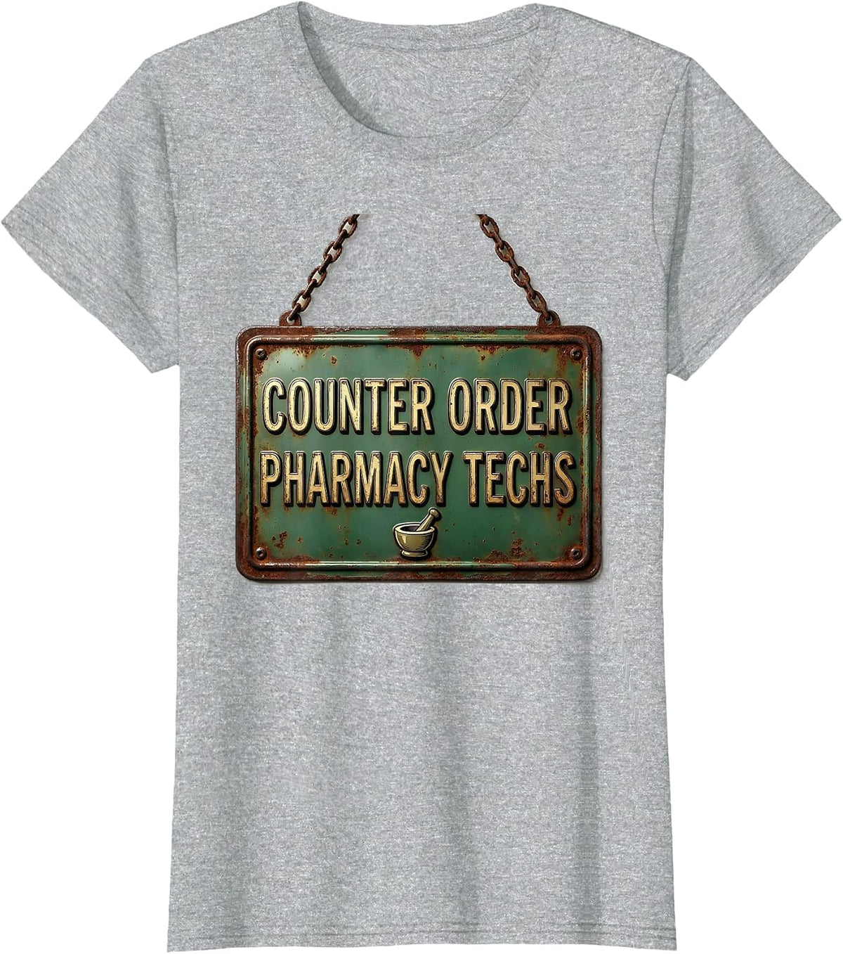 Women's Counter Order Pharmacy Techs Vintage Pharmacy Technician T-Shirt - Heather Grey