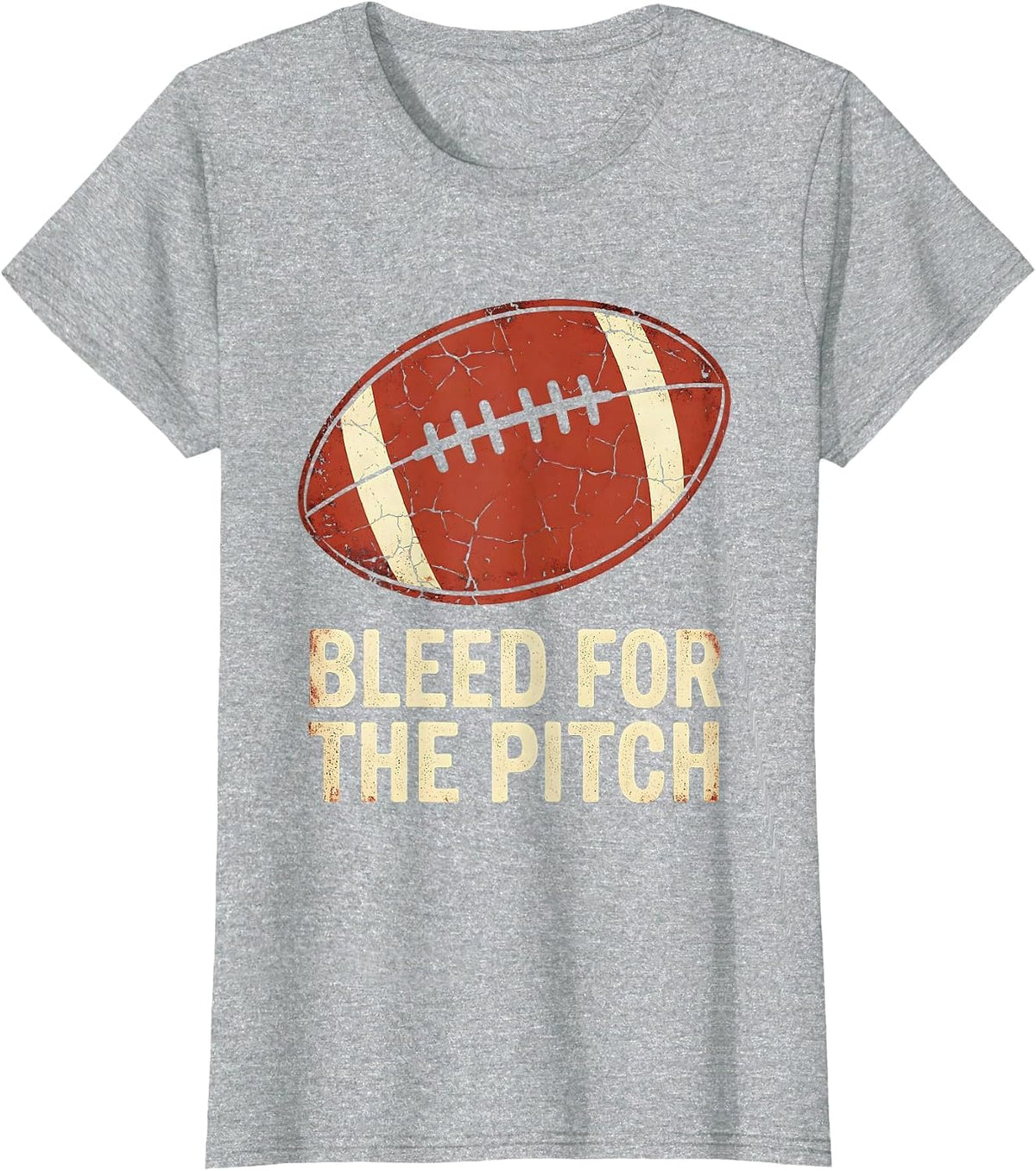 Women's Bleed for the Pitch Rugby Graphic Design T-Shirt - Heather Grey