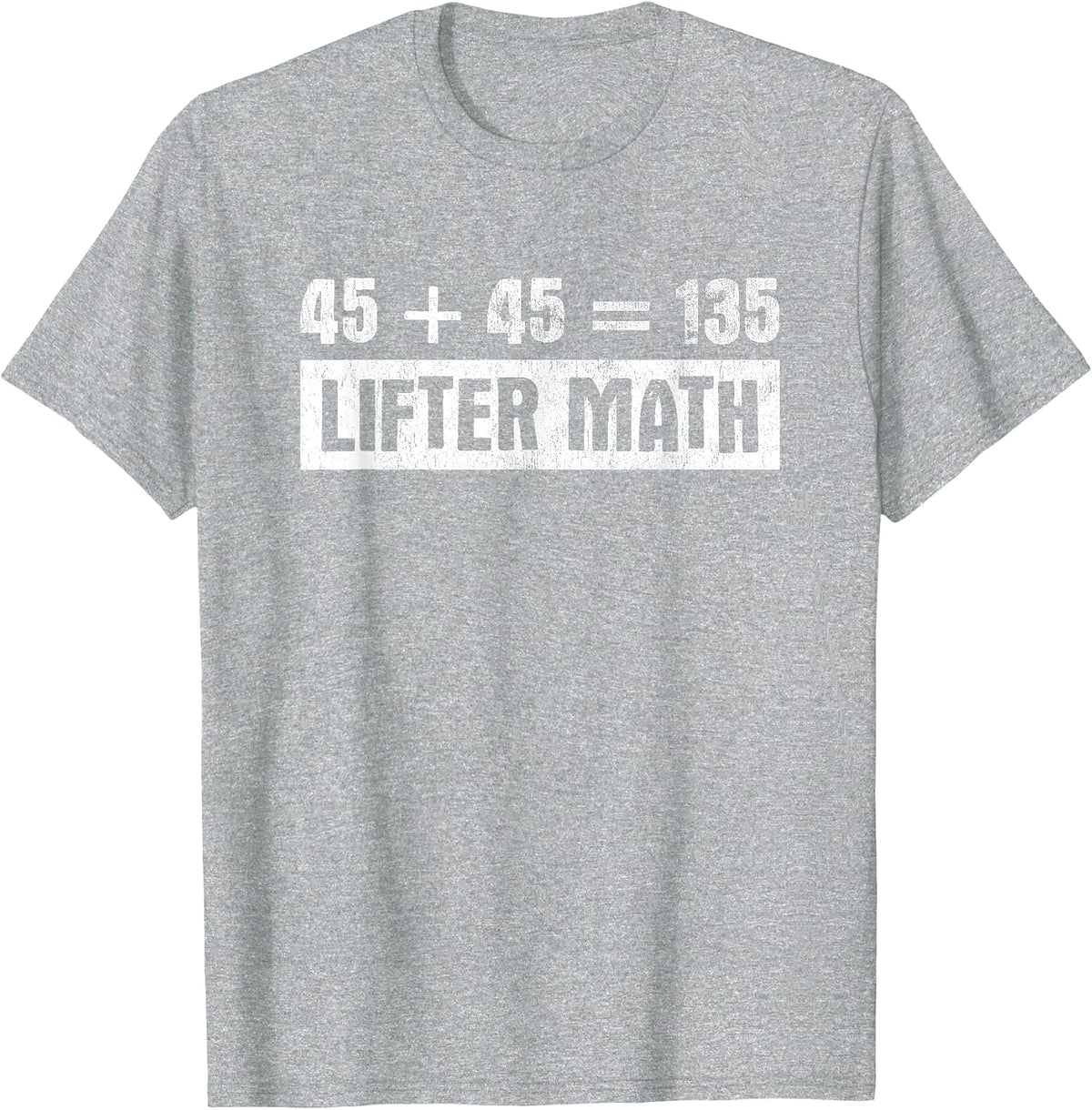 Lifter Math Squat Deadlift Bench Bodybuilding Powerlifting T-Shirt - Heather Grey