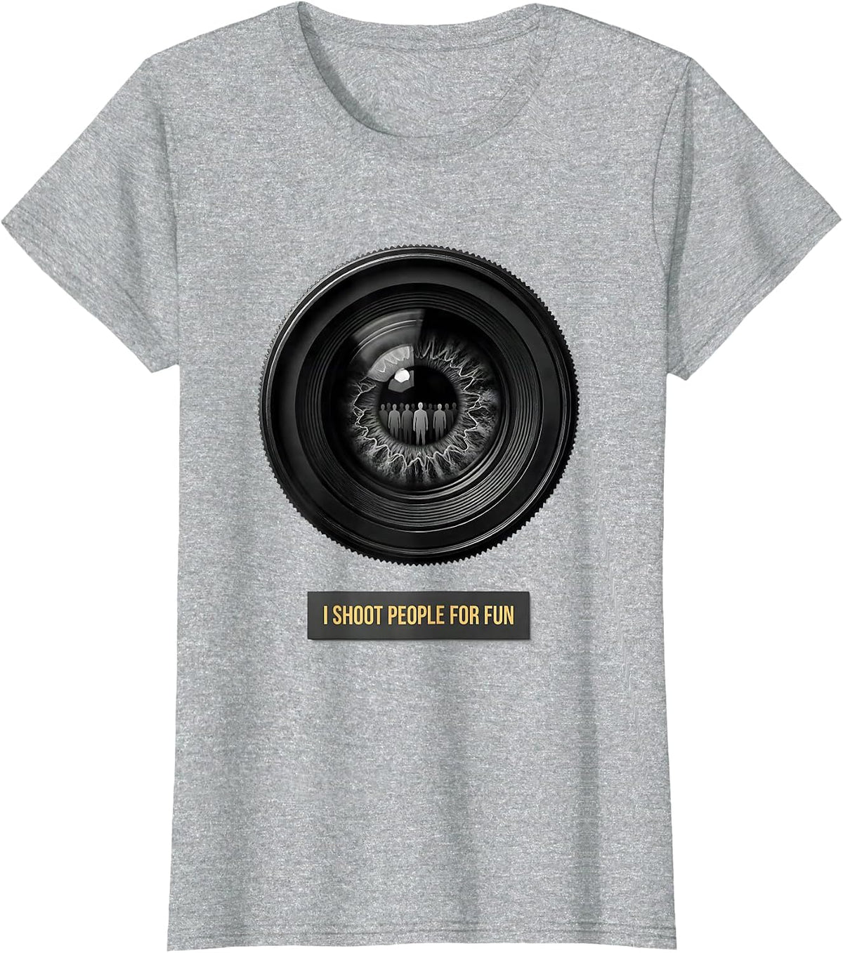 I Shoot People For Fun Funny Photographer Gift Camera Humor T-Shirt - Heather Grey