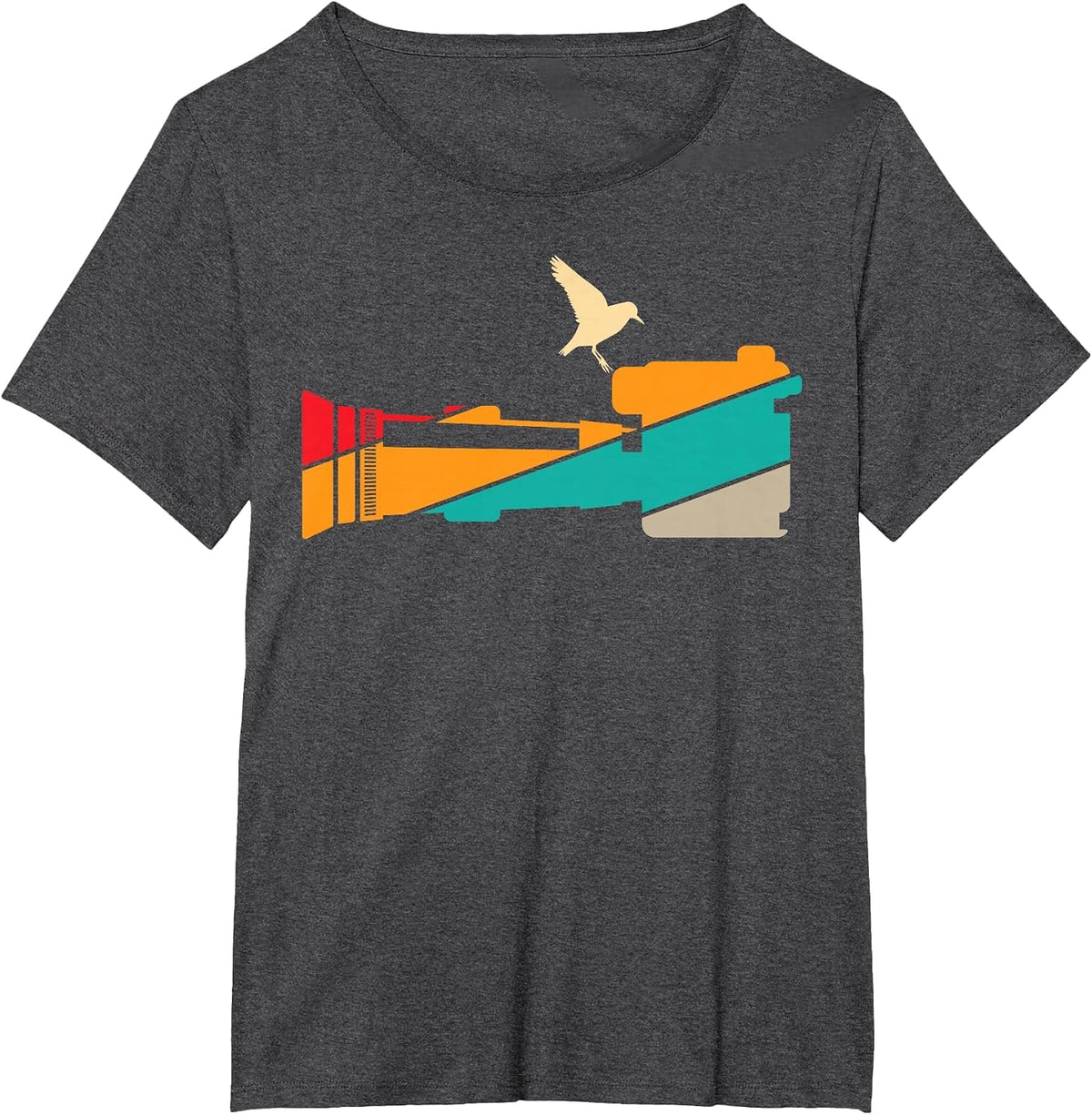 Bird Photography T-Shirt - Dark Heather Grey
