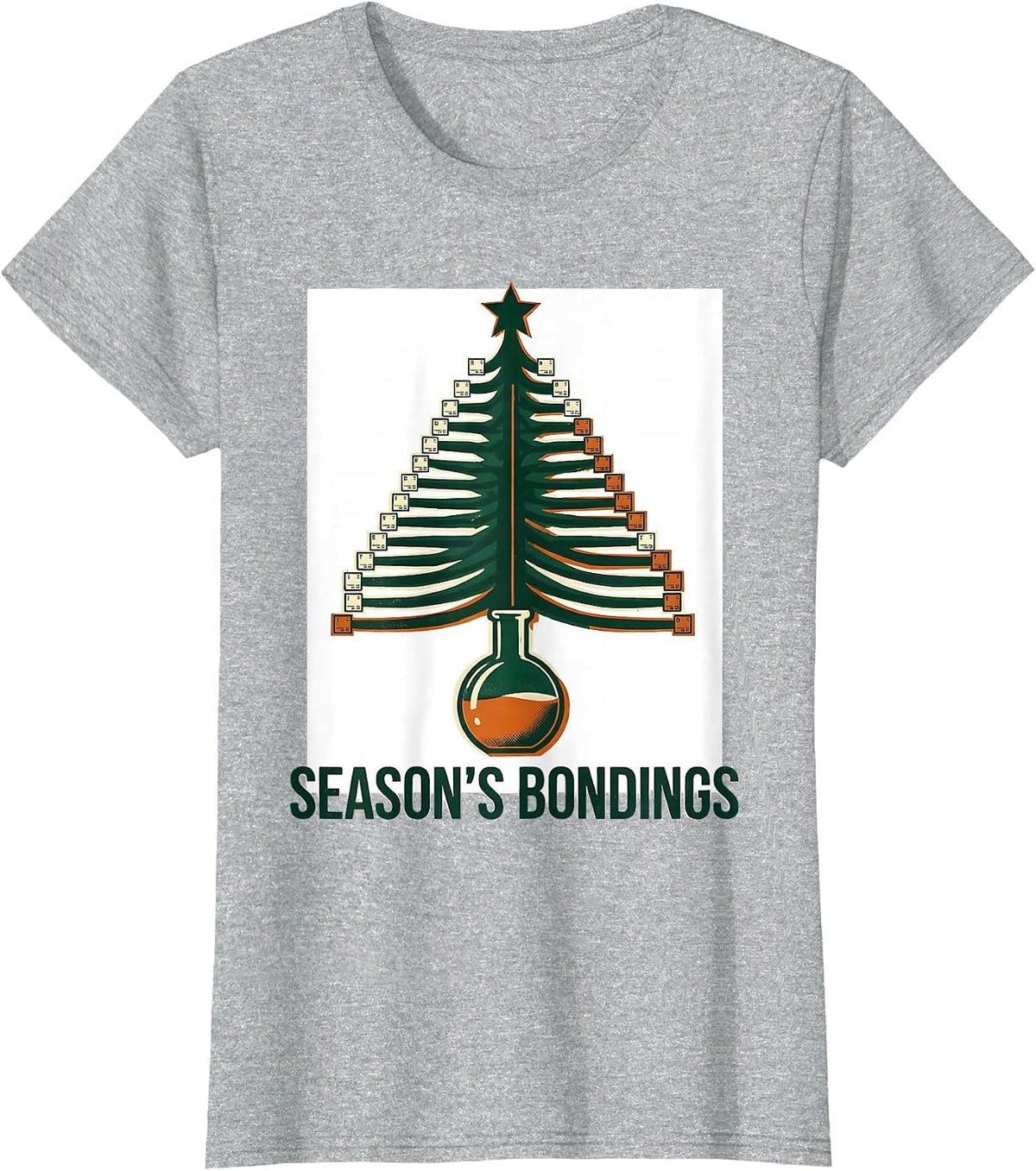 Season's Bondings Nerd Science Humor Periodic Table Gift T-Shirt - Heather Grey