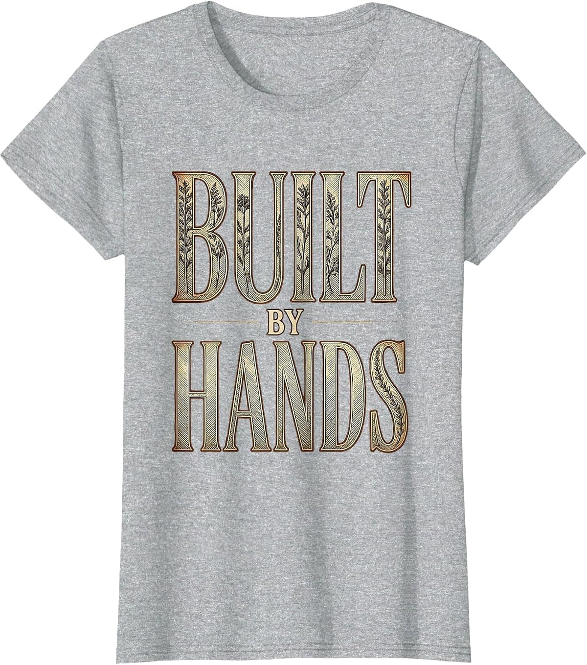 Built by Hands Labor Day Toolbelt Design T-Shirt - Heather Grey