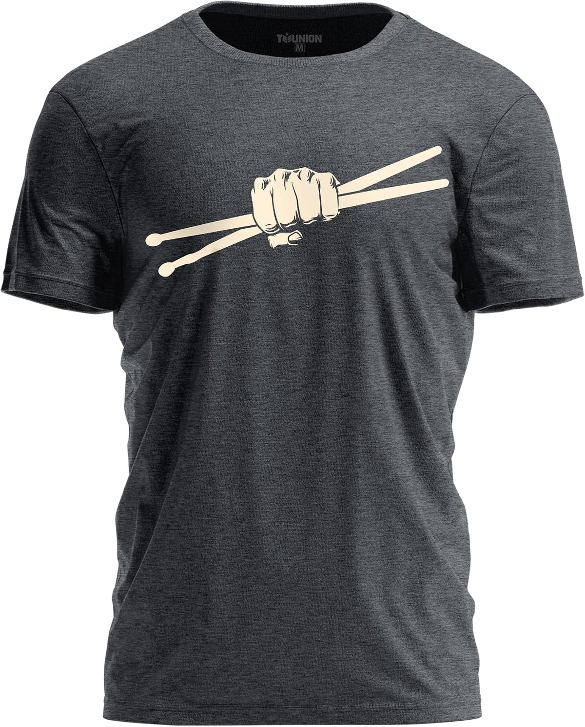 Drummer T-Shirt for Musicians – Music Band Graphic Percussionist Shirt – Drummer Gift Tee - Dark Gray