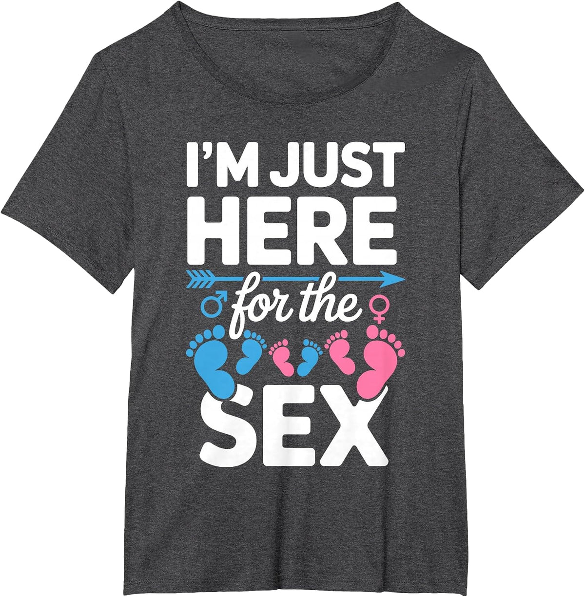 Gender Reveal Costume for Men Women Adult Gender Reveal T-Shirt - Dark Heather Grey