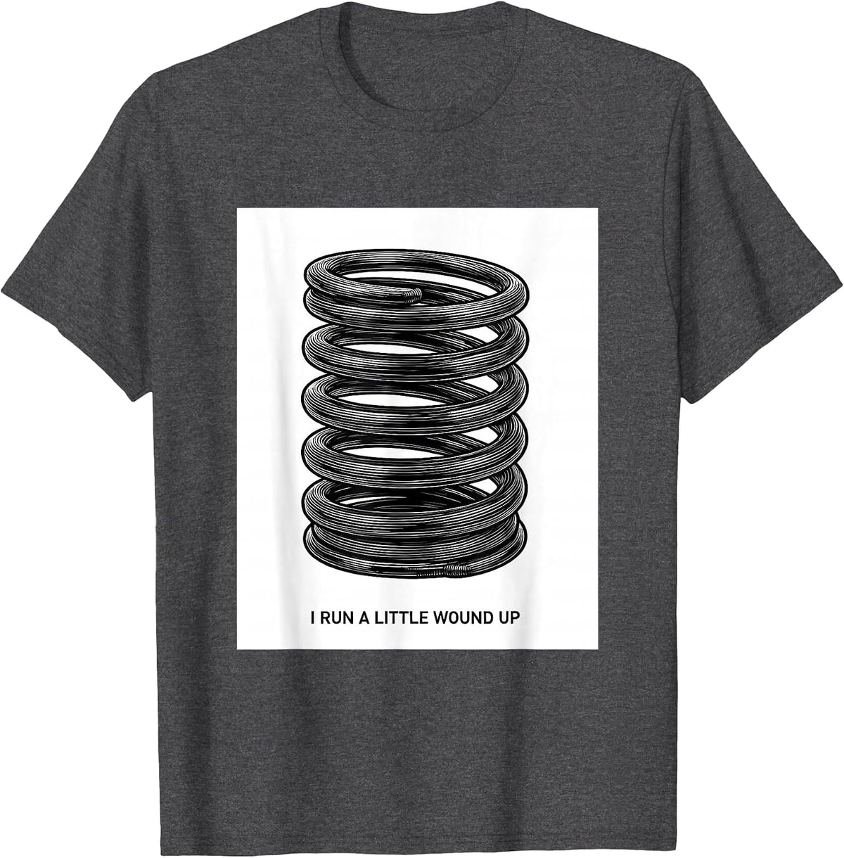 I Run A Little Wound Up Funny Mechanic Car Engine Enthusiast T-Shirt - Dark Heather Grey