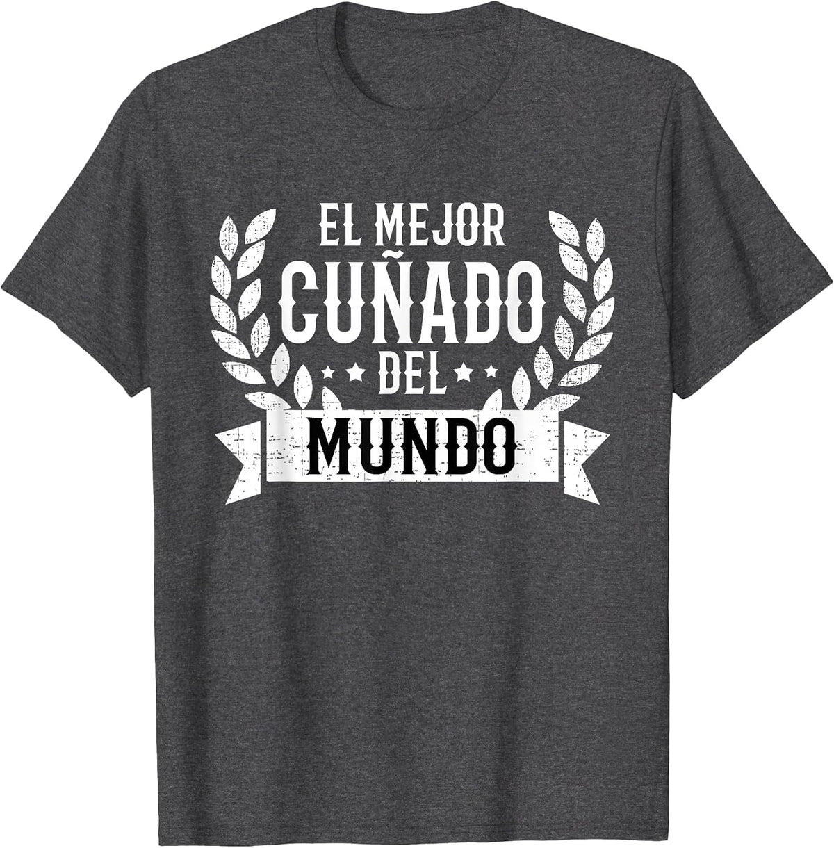 El Mejor Cunado Del Mundo Spanish Brother in Law T-Shirt - Dark Heather Grey