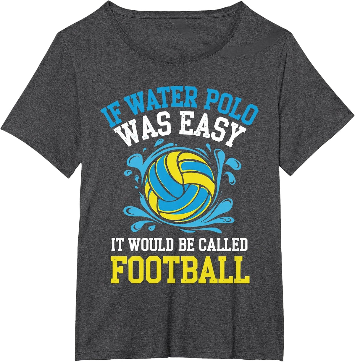 Water Polo Art for Men Women Water Polo Player Waterpolo T-Shirt - Dark Heather Grey