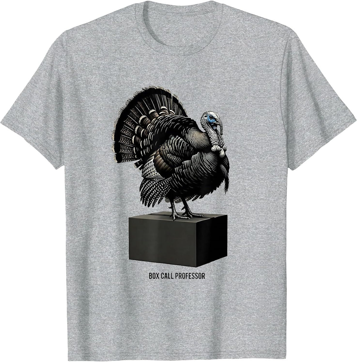 Men's Box Call Professor Funny Turkey Hunting Season Gift Humor T-Shirt - Heather Grey