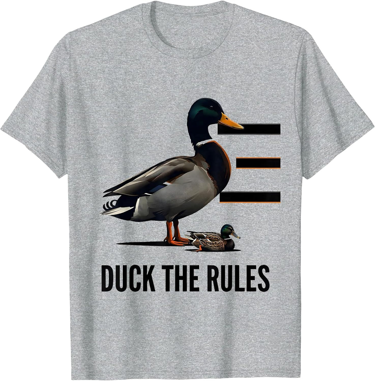 Men's Duck The Rules Minimalist Duck Hunter Humor Gift T-Shirt - Heather Grey