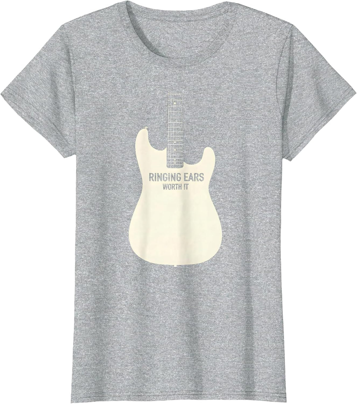 Ringing Ears Worth It Concert Music Design T-Shirt - Heather Grey