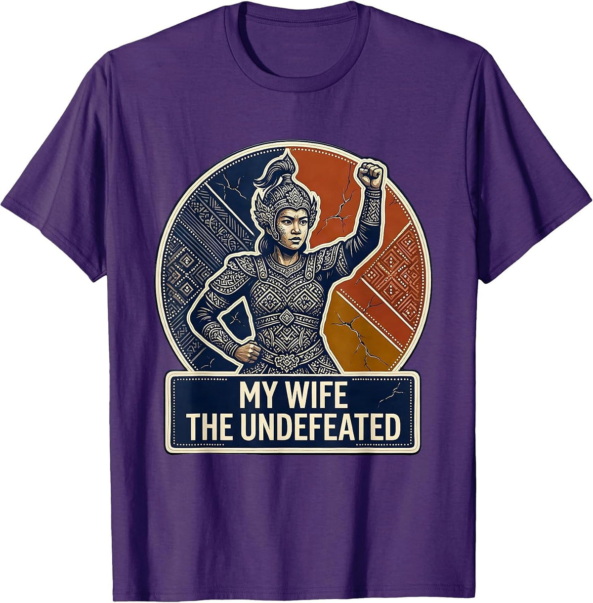 My Wife The Undefeated Funny Spouse Design T-Shirt - Purple