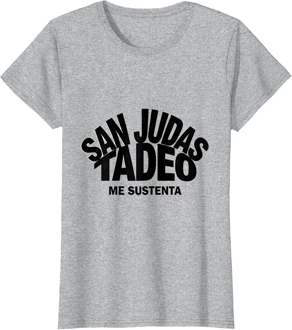 San Judas Tadeo Me Sustenta Devotional Spanish Faith Gift T-Shirt - Heather Grey