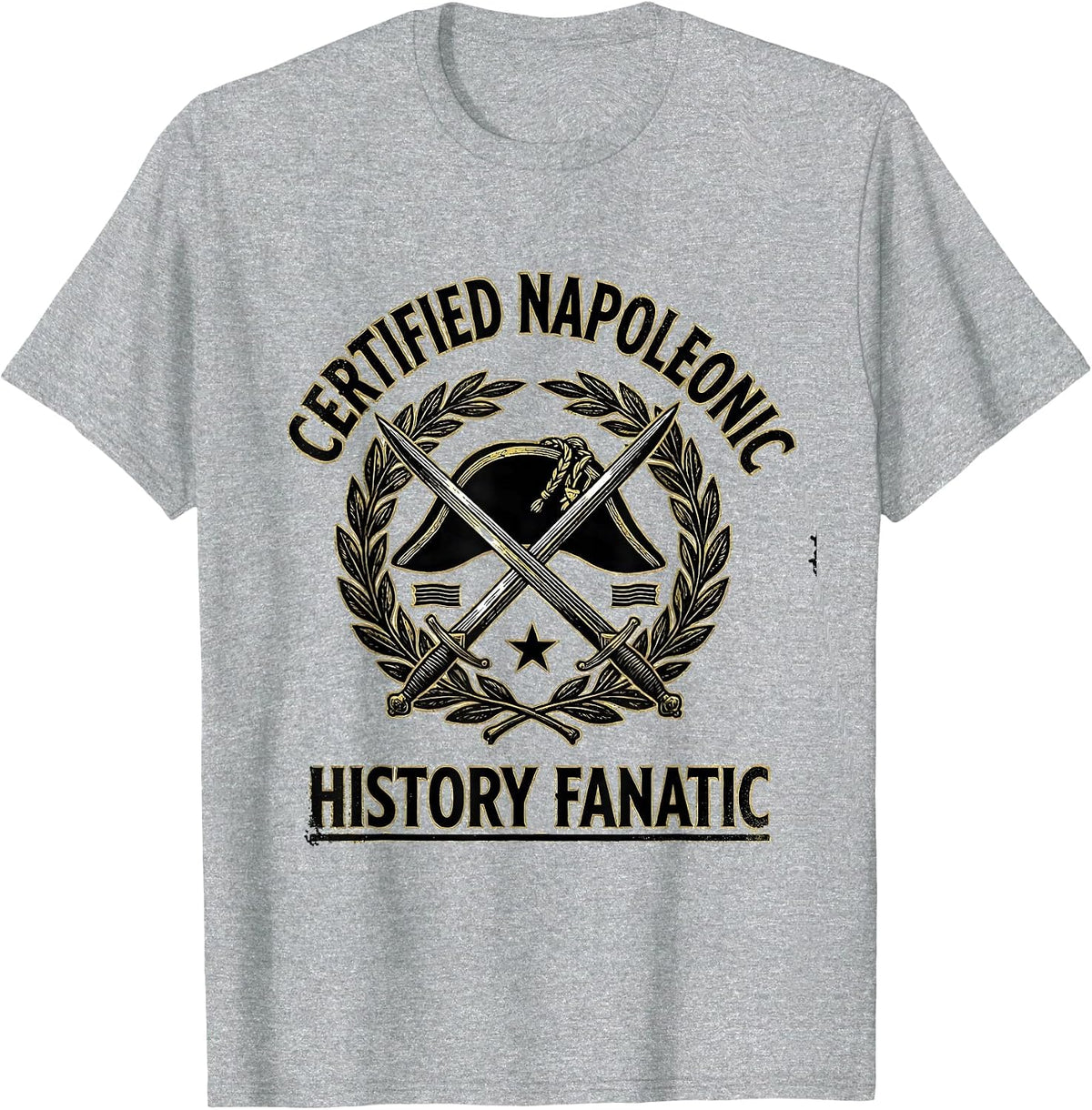 Men's Certified Napoleonic History Fanatic Funny History Teacher T-Shirt - Heather Grey