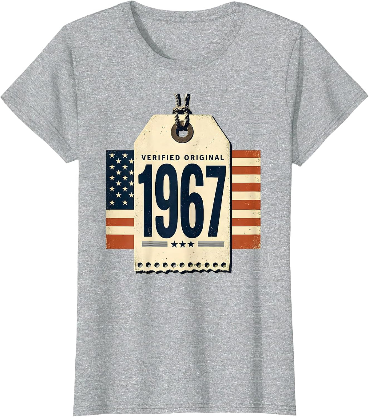 Women's VERIFIED ORIGINAL 1967 Vintage Stamp 61st Birthday Gift Men T-Shirt - Heather Grey