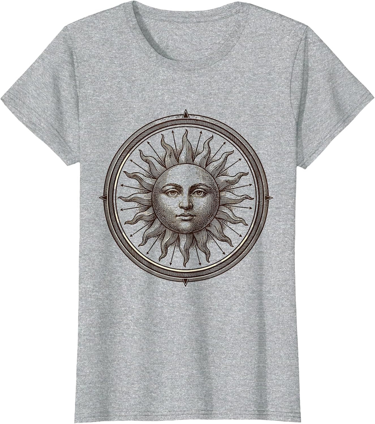 Math Teacher Sun Number Line Graphic Design T-Shirt - Heather Grey