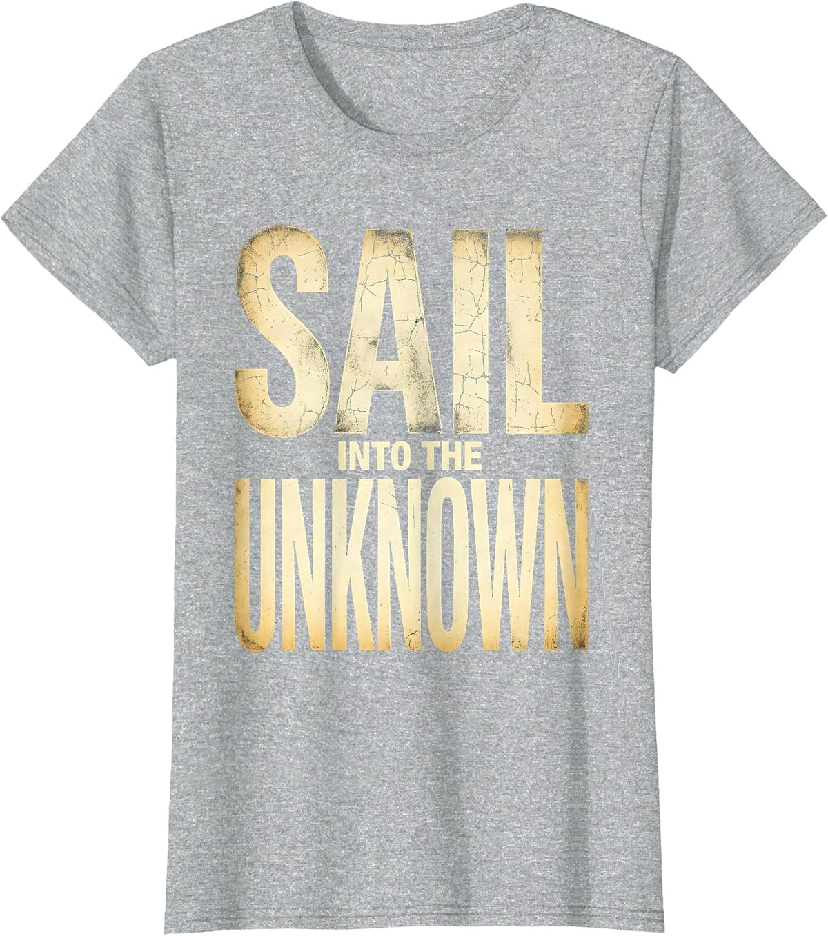Sail Into The Unknown Columbus Day Design T-Shirt - Heather Grey