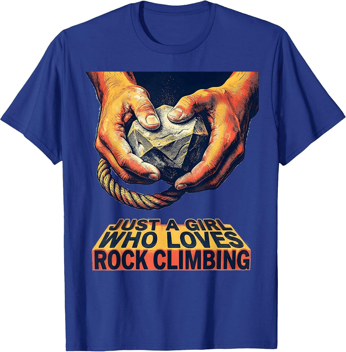 Men's Just A Girl Who Loves Rock Climbing Cute Hobby Gift T-Shirt - Royal Blue