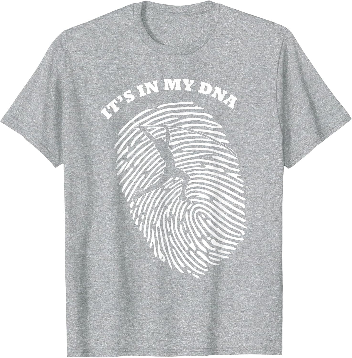 It's in My DNA Pole Vault Vaulter | Fingerprint Fans Retro T-Shirt - Heather Grey